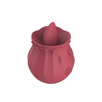 Rosen-Vibrator für Frauen Brustwarzen- und Klitoris-Stimulation Realistischer Zungen-Leck-Rosen-Vibrator Sexspielzeug
