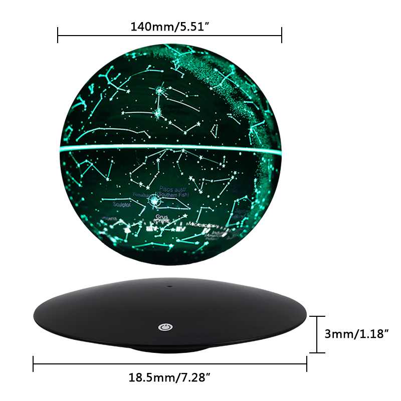 Amazon Best Seller RGB Led Bedroom Baby Night Rechargeable Touch Control 14cm Magnetic Levitation Star Starry  Bedroom Light