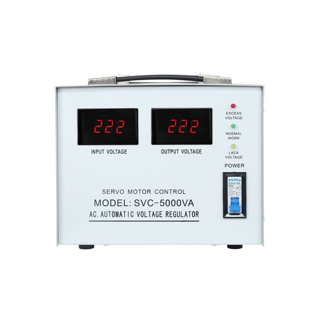 Fully Automatic Single Phase Copper 220V AVR Voltage Stabilizer with Power Cord (3kVA)