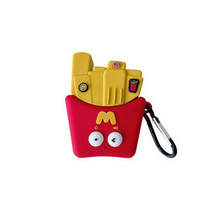 غطاء سماعات أذن جديد قابل للتخصيص بتصميم كرتوني لطيف مقاوم للسقوط على شكل بطاطس مقلية، غطاء سيليكون واقي لسماعات البلوتوث - Product Image 4