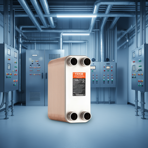 Échangeur de chaleur à plaques Vevor 100, 5x12 pouces, acier inoxydable 316L, brasé, refroidissement par eau, usage industriel - Product Image 2