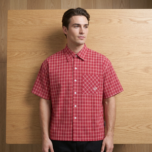 OEM ODM 100% Cotton BOXY <b>Button</b> <b>up</b> Shirts <b>Short</b> <b>Sleeve</b> for Men Women Embroidery Customization - Product Image 1