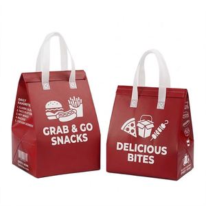 Sac isotherme personnalisé pour le déjeuner, non tissé, en aluminium, thermique, pour emporter les aliments, réutilisable, pour le stockage au chaud ou au froid, 30L, avec ruban adhésif - Product Image 1