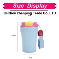 ZP RTS 380ML 크리에이티브 304 스테인리스 스틸 진공 단열 텀블러 미니멀리스트 아웃도어 차량용 커플 물병