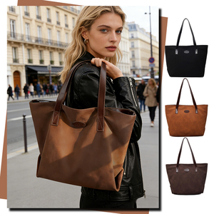 <span class=keywords><strong>Sac</strong></span> fourre-tout tendance pour femme, grande capacité, <span class=keywords><strong>sac</strong></span> à bandoulière léger, <span class=keywords><strong>sac</strong></span> à <span class=keywords><strong>main</strong></span> pour femme, idéal pour le shopping, avec fermeture éclair et en cuir PU - Product Image 1