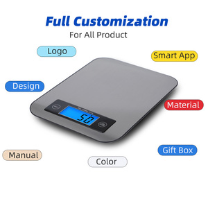 Báscula de Cocina Inteligente Electrónica Multifunción Personalizada, Báscula Digital para Alimentos de 5 kg con Calculadora Nutricional - Product Image 2