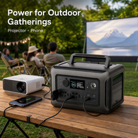 Générateur solaire portable 600W avec panneau 100W - Station d'alimentation rechargeable pour aérateurs de pêche, lampes frontales, détecteurs et bateaux à appâts