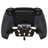 Kit de modification pour manette PS5, poignée en caoutchouc noir, kit de remapage RISE4 V3 avec carte de remapage, bouton arrière, coque arrière
