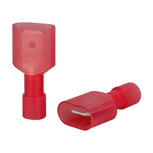 Red 22-16 AWG 1.25 Nylon Male Flat Spade <strong>Connectors</strong> Lug Fully Insulated Crimp Wire <strong>Terminals</strong> Quick Disconnect