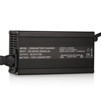 Pengisi Daya Baterai Lithium C600 600W 10A 36V/48V OTP/OVP Kendaraan Listrik Pintar Stasiun Daya Portabel Paduan Aluminium