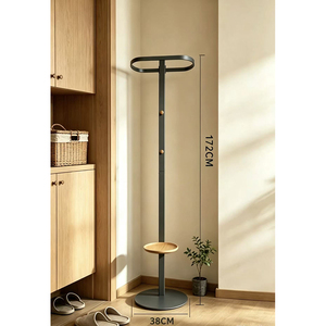 <span class=keywords><strong>Perchero</strong></span> de Metal Moderno Nórdico con Bandeja, Soporte de Pie para Dormitorio y Sala de Estar, Muebles para el Hogar - Product Image 2