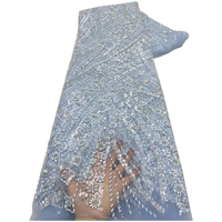Tissu en dentelle perlée de haute qualité NI.AI, dentelle filet de luxe à sequins, dentelle nigériane en maille pour femmes, idéal pour les fêtes et les mariages