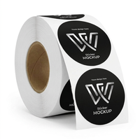 Autocollants personnalisés avec logo, dorure à chaud, pour cosmétiques, shampooings, étiquettes rondes en rouleau, étiquettes imperméables en vinyle transparent pour bouteilles