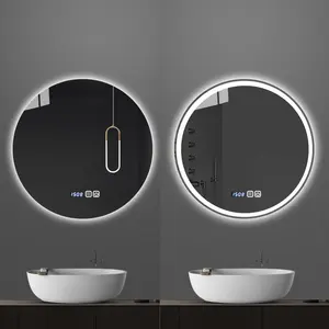 Espejo Led de montaje en pared de estilo moderno para baño, espejo inteligente de alta calidad, resistente al agua, antiniebla, con sensor