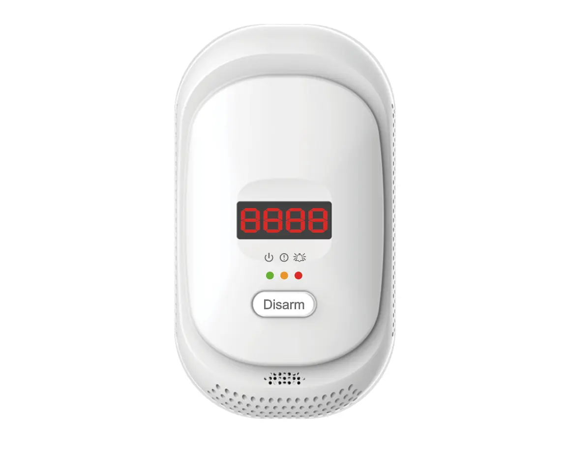 Alarma para el hogar Detector de monóxido de carbono independiente Lcd Digital 110V/220V Detector de fugas de Gas Natural funciona con válvula