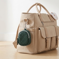 Étui à sucette en cuir avec doublure intérieure en PEVA, facile à nettoyer, sac de rangement anti-taches pour sucette pour bébé nouveau-né