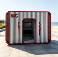 Toilettes publiques modulaires légères et durables à bords arrondis, faciles à déplacer, pour plage, parc, camping, projets extérieurs et paysagers