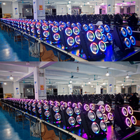 Nouveau 4X100W Warm Cool White Cob 4 Eye Blinder DMX512 18X0.5w RGB Pixel Strip Circle Led Audience Blinder