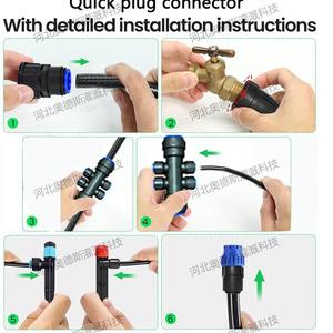 Kit de riego por goteo de 1/2 pulgada con conexión rápida, sistema de riego automático para macetas de balcón, fácil instalación - Product Image 5