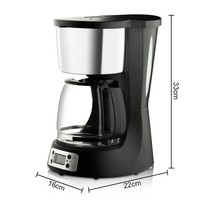 Cafetière automatique 1000W avec système anti-goutte, fonctionnement facile, fonction de brassage rapide, cafetières électriques à filtre pour la maison