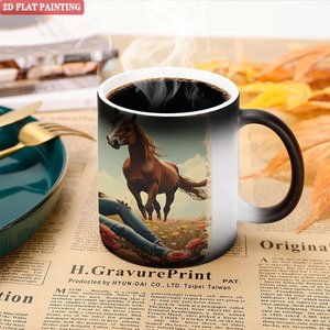 Frosted Black <b>Ceramic</b> <b>Mug</b> 11oz Heat Color Changing Custom Print Cup Novelty Shop Best Selling - Product Image 5
