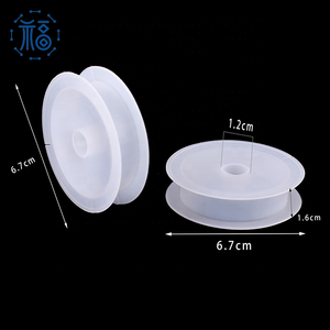 بكرة صيد بلاستيكية بيضاء 67 ، بكرة صيد مُحسّنة من الأسلاك المسطحة للمجدولة ، طلبات مخصصة من المصنع مباشرة - Product Image 2