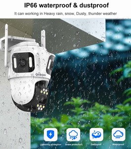 Qearim usine 8MP <span class=keywords><strong>panorama</strong></span> trois écrans reconnaissance humanoï<span class=keywords><strong>de</strong></span> AI alarme WIFI caméra <span class=keywords><strong>de</strong></span> sécurité IP sphérique - Product Image 4