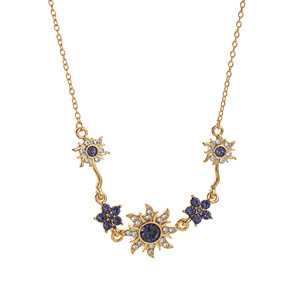 Hongtong, recién llegado, aleación de circón púrpura, flor brillante, lindo, alto pulido, joyería de moda, collar con colgante - Product Image 5