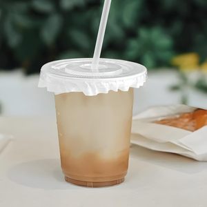 Gobelets jetables en plastique PET à paroi simple en forme de U, avec logo personnalisé imprimé, 12/14/16/18/20 oz, pour boissons froides, thé Boba, café glacé, avec couvercles - Product Image 3