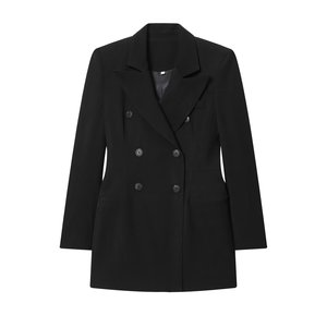 KAR & OT ZA 2025 autunno e inverno nuovi prodotti temperano semplice giacca doppiopetto a maniche lunghe 8587797 - Product Image 2