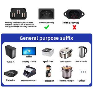 Cavo di Prolunga a Tre Poli con Spina Brasiliana Certificata per Cuociriso e Computer - Product Image 3