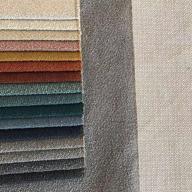 TengHui High Quality Flame Retardant Plain Jacquard Woven Upholstery Fabric 100% Polyester Fabric for Sofa Furniture Textiles