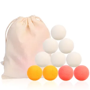 Wholesale New Trending Wool Drying Ball Wool Natural Felt Ball 100% Wool Factory Dryer Balls With Cotton Bag