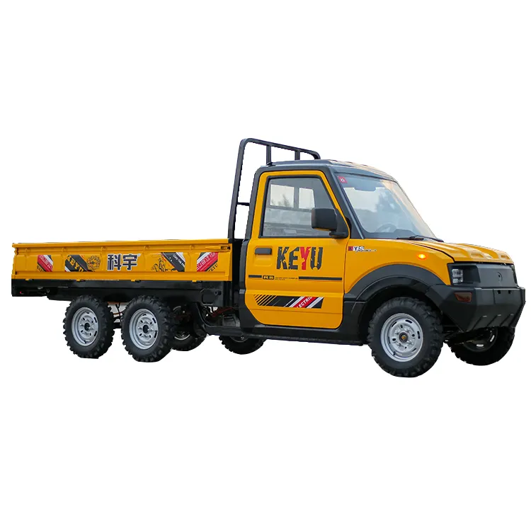 KEYU migliore vendita pickup elettrico giallo 4x4 pick-up cargo elettrico mini camion cargo elettrici