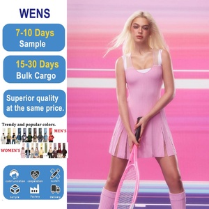 <b>Custom</b> Women's Thick Streak Knitwear Tennis <b>Dress</b> Breathable Summer Sport Pickleball <b>Dress</b> Plus Size OEM Knitwear Manufacturer - Product Image 1