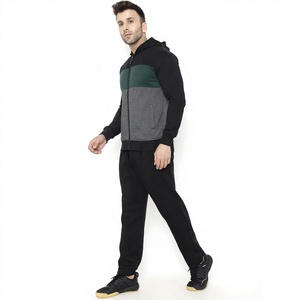 Conjunto de chándal con capucha de talla grande personalizado, pantalones jogger de ajuste holgado, ropa deportiva informal con cremallera, venta al por mayor, LOGO con serigrafía y bordado. - Product Image 4