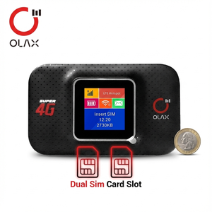 OLAX MF982 Black Portable Lte <b>Modem</b> Wifi Router 4g With Sim Card 3000mah Dual Wireless Network Dual SIM Card Slot Supports Two S - Product Image 1