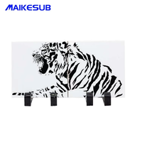 MAIKESUB MK-CZ02 Carrelage en céramique Art Déco pour sublimation, impression par transfert thermique, motif paysager, forme oblongue, accent mural fait main