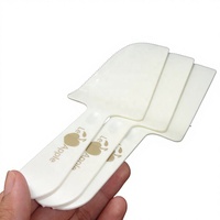 Couteau à gâteau jetable écologique en plastique avec logo personnalisé et design géométrique, ensemble de 3 pièces, personnalisation des couleurs