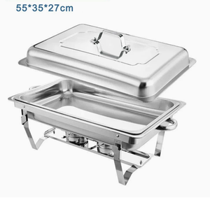 Commercial Hotel Buffet Stove 9L Stainless Steel <strong>Fuel</strong> Hot <strong>Chaffing</strong> Dish Basin Breakfast Kitchen Equipment - Product Image 5