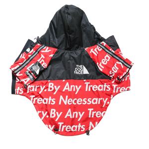 ใหม่เสื้อกันฝนสุนัขขนาดใหญ่เสื้อแจ็คเก็ตสัตว์เลี้ยง hardshell กันลมและฝนพร้อมรูปแบบที่เป็นของแข็ง - การออกแบบใบหน้าสุนัขเหนือ - Product Image 1