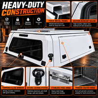 Capot de benne rigide pour camionnette, couvercle de camping verrouillable, étanche, en alliage d'aluminium, pour camionnettes de taille moyenne et pleine grandeur, ajustement personnalisé