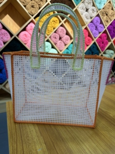 Panier en filet fait main, kit DIY, crochet, tailles S M L, <span class=keywords><strong>logo</strong></span> personnalisé, résistant aux éclaboussures d'eau, pour sacs de shopping, de sport ou de plage - Product Image 2