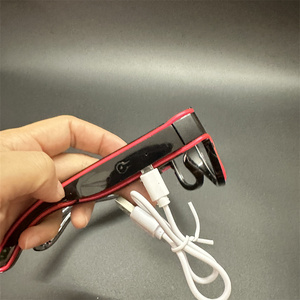 2023 nuovi prodotti Party Favor USB ricaricabili Multi colori <span class=keywords><strong>occhiali</strong></span> di luce a <span class=keywords><strong>LED</strong></span> <span class=keywords><strong>con</strong></span> logo personalizzato - Product Image 6