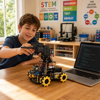 ACEBOTT-Ensemble de Voiture Robot pour Enfant Adulte et Adulte, Kit de Châssis pour Arduino, 4x4, avec Tige pour Éducation Water Polo, ESP32