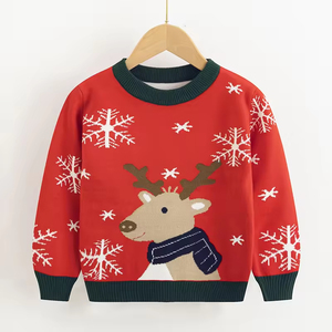 Suéter Navideño Personalizable ODM para Hombre, Venta de Fábrica, Diseño de Muñeco de Nieve con Patrón Animal, 100% Algodón Tejido, Logotipo Frontal - Product Image 1