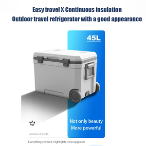 Nevera Portátil con Ruedas de 45L Impermeable para Camping al Aire Libre Incubadora Refrigerador para Conservación de Frescura Material PP Almacenamiento de Alimentos <span class=keywords><strong>HSI</strong></span> - Product Image 3