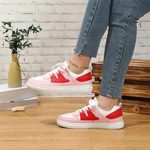 Chaussures <span class=keywords><strong>de</strong></span> sport blanches en gros, logo personnalisé, baskets <span class=keywords><strong>de</strong></span> tennis, cuir PU, baskets <span class=keywords><strong>de</strong></span> skate blanches pour femmes - Product Image 5
