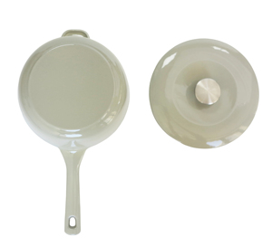 <span class=keywords><strong>Casserole</strong></span> en fonte émaillée, petite marmite à cuisson lente à haute capacité de rétention de chaleur avec bouton en <span class=keywords><strong>acier</strong></span> inoxydable, compatible four - Product Image 3