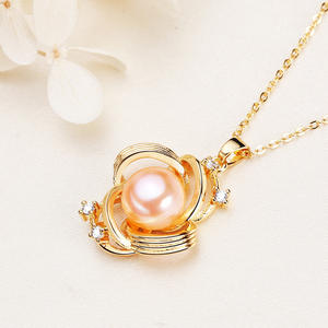 Colgantes y Dijes de Perlas de Agua Dulce Sencillos y Exclusivos al por Mayor, Collares con Incrustaciones de Circonita Irregular Hueca para Clavículas - Product Image 4